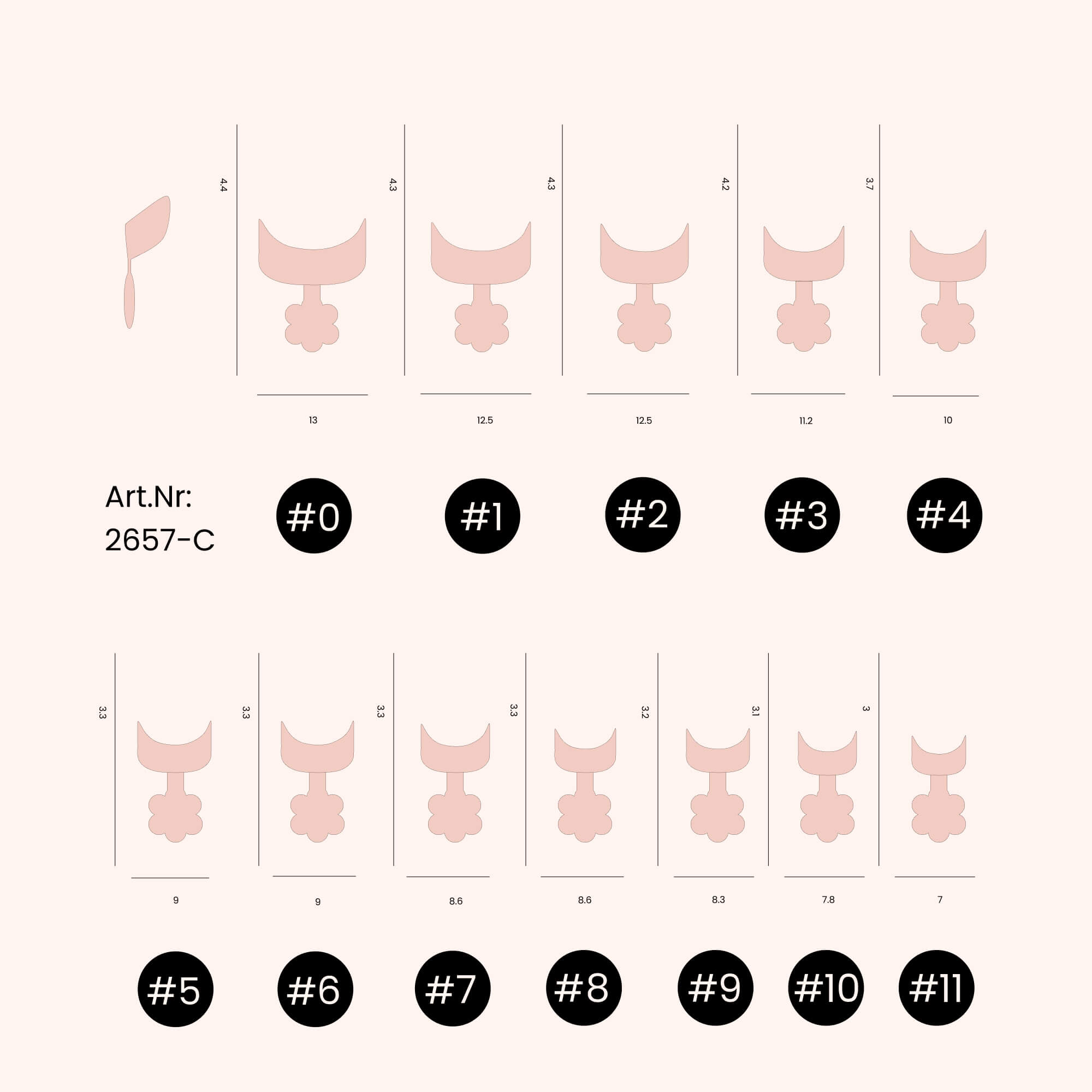 Short Tips - białe (500 szt.)