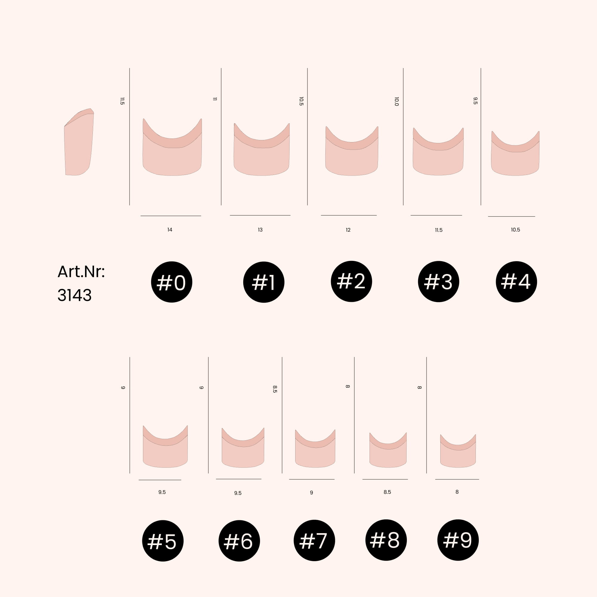 Tipsy na paznokcie u stóp - naturalne (500 szt.)