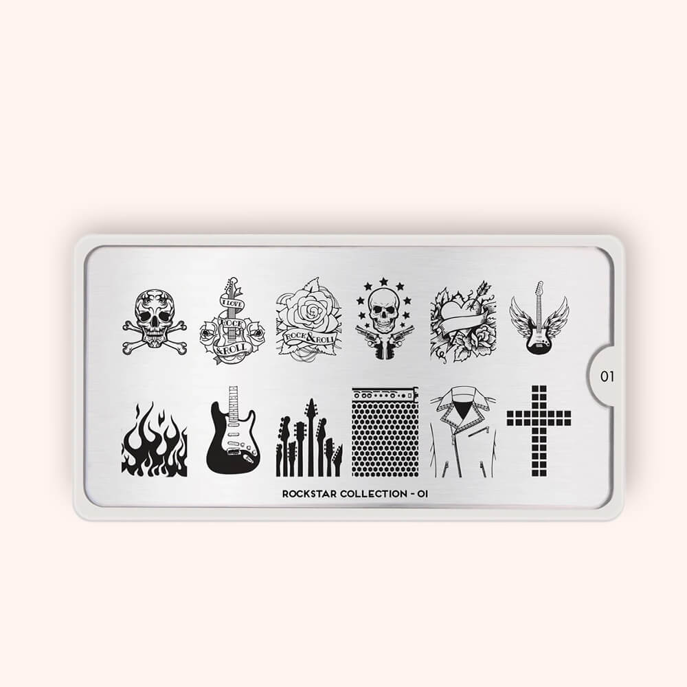 Płytka do stampingu MoYou Stamping Plate Rockstar 01