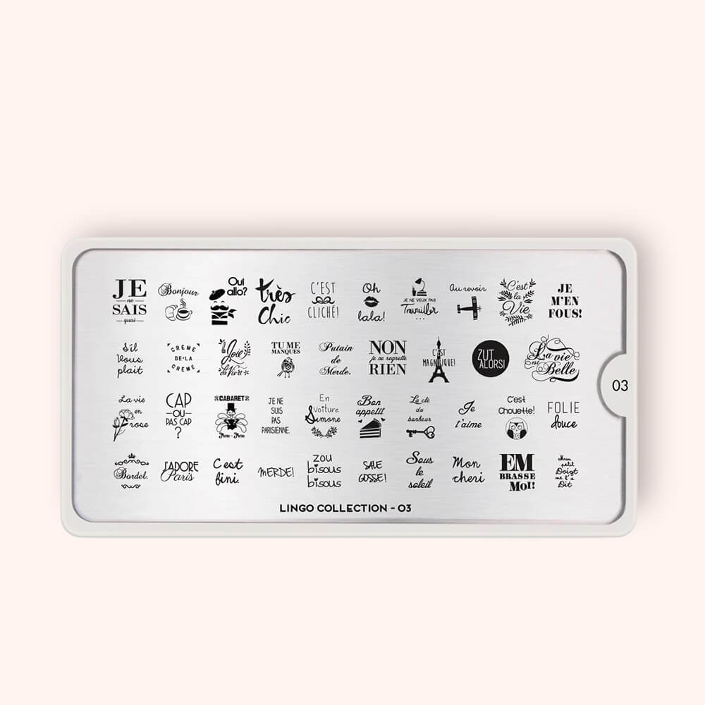 Płytka do stampingu MoYou Stamping Plate Lingo 03