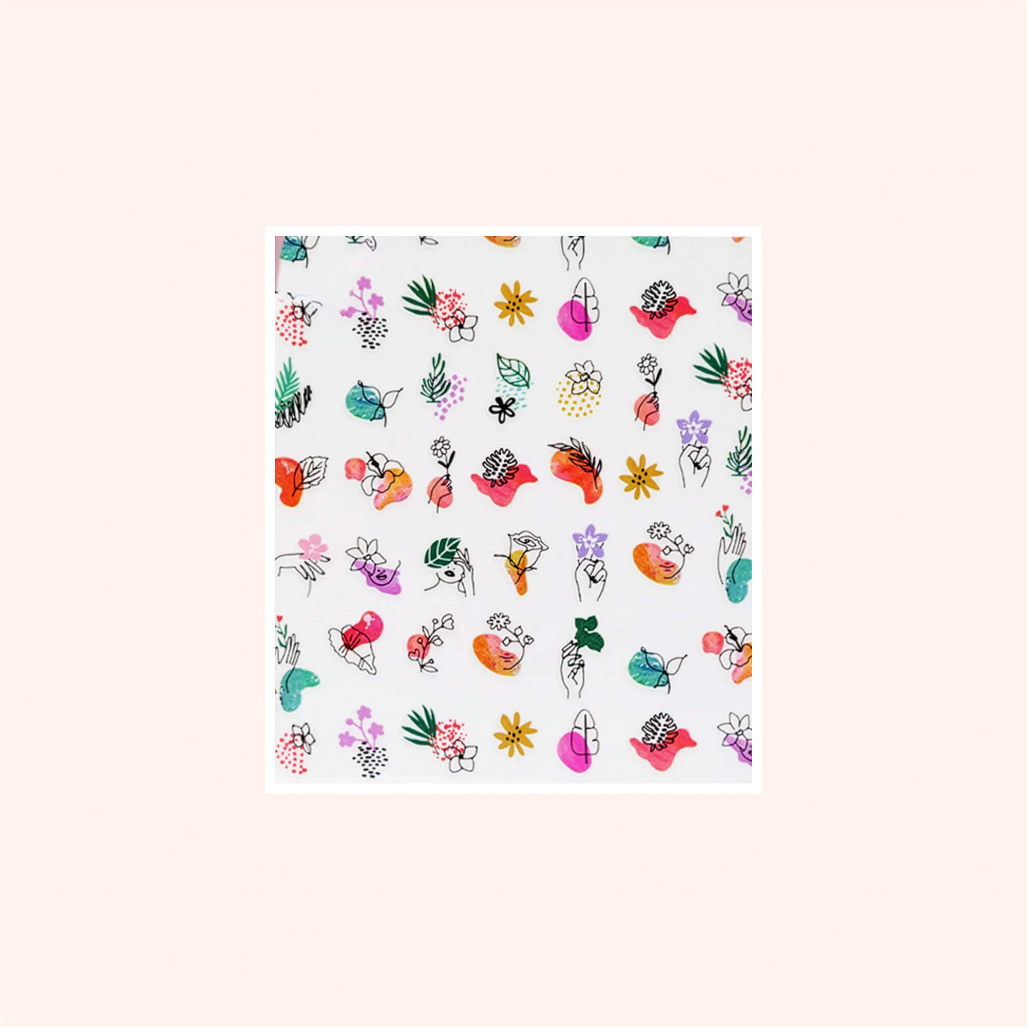 Nail Sticker Abstract Flowers 1