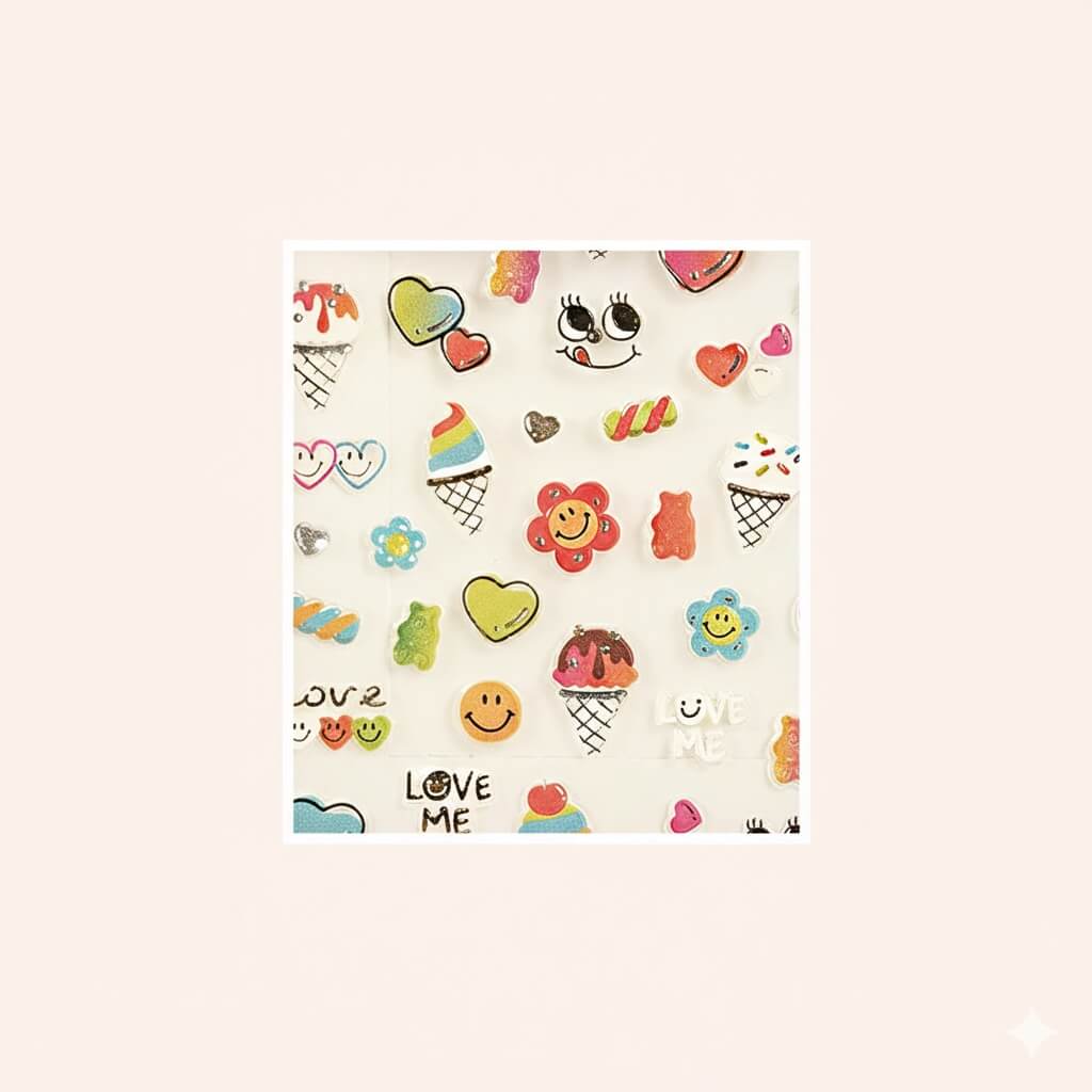 Zestaw naklejek na paznokcie Sweetie