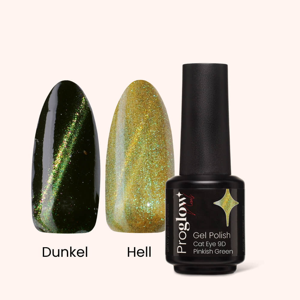 Lakier hybrydowy Gel Polish Cat-Eye 9D Pinkish Green