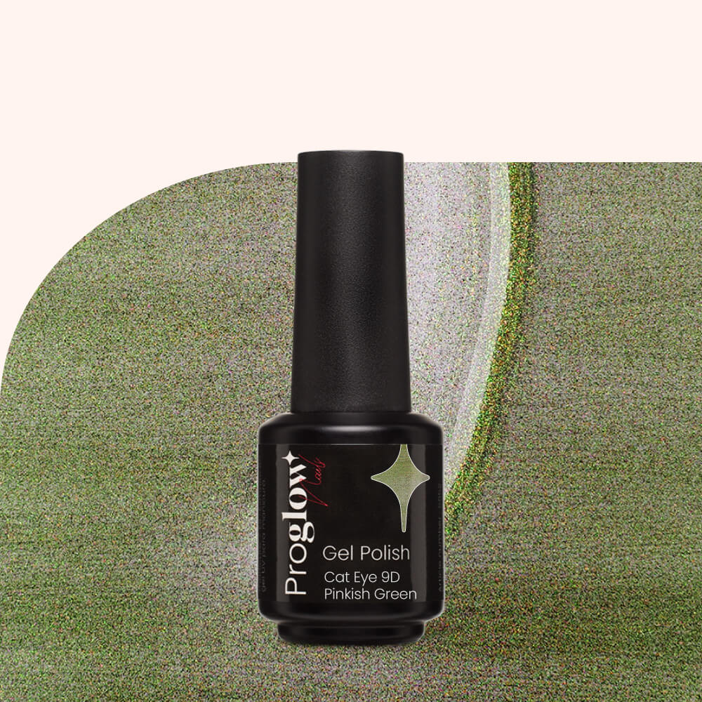 Lakier hybrydowy Gel Polish Cat-Eye 9D Pinkish Green