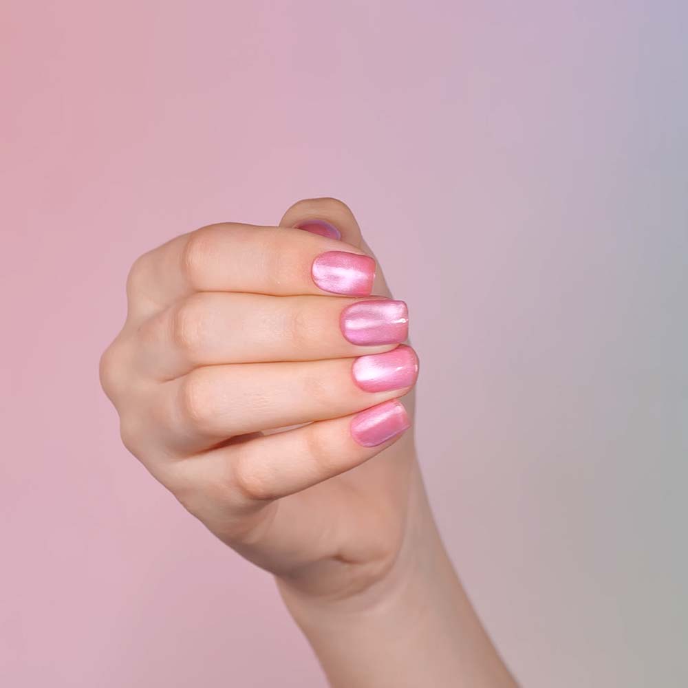 Lakier hybrydowy Crystal Cat Eye Pink