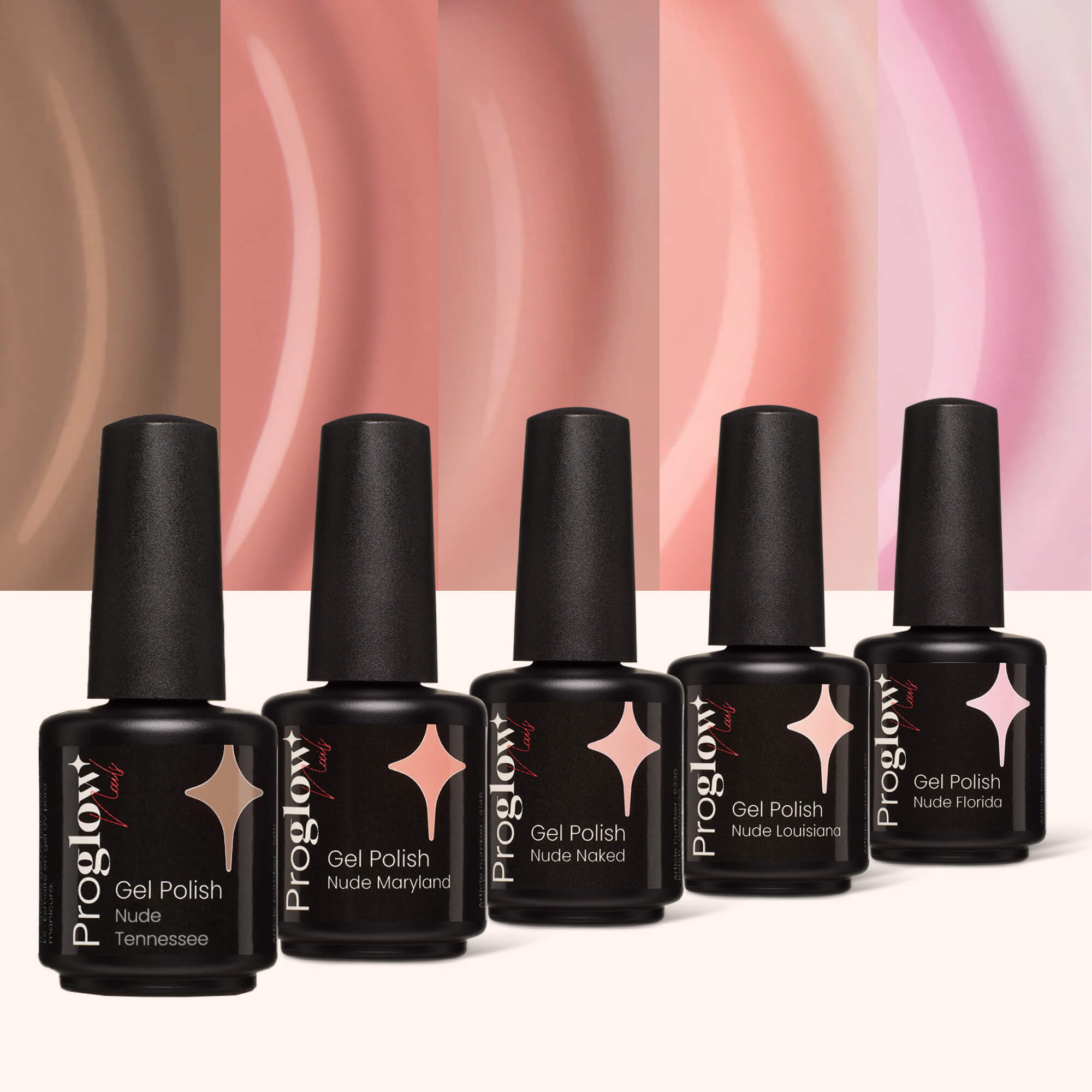 Zestaw lakierów hybrydowych Nude Top 5 Bestseller