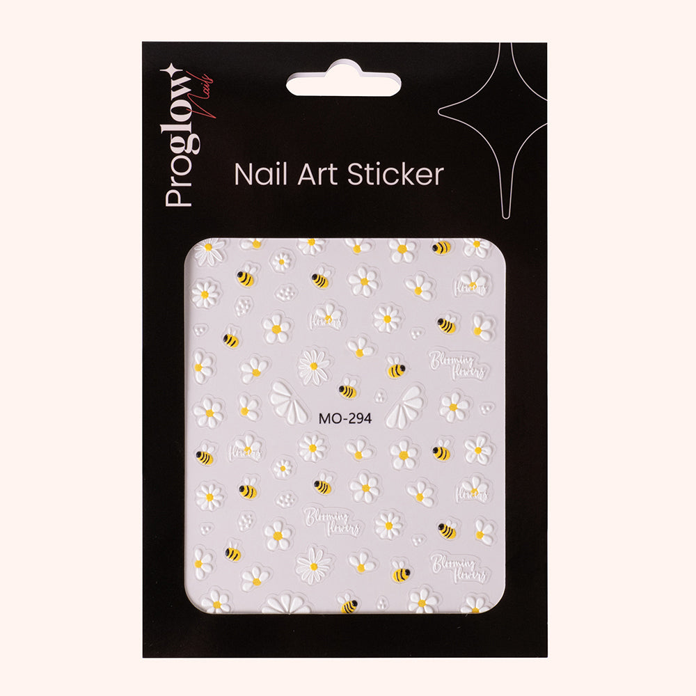 Naklejki na paznokcie Flower & Bee