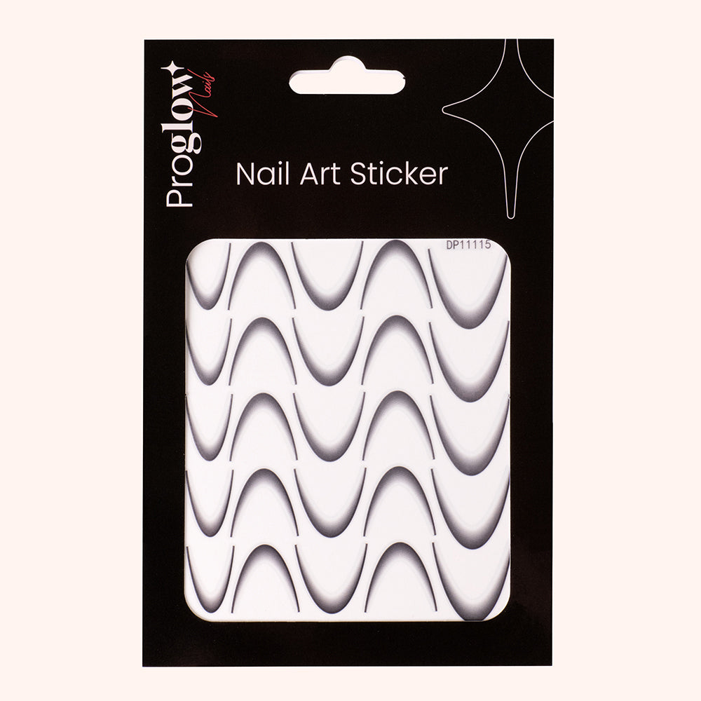 Nail Sticker Ombre French Black