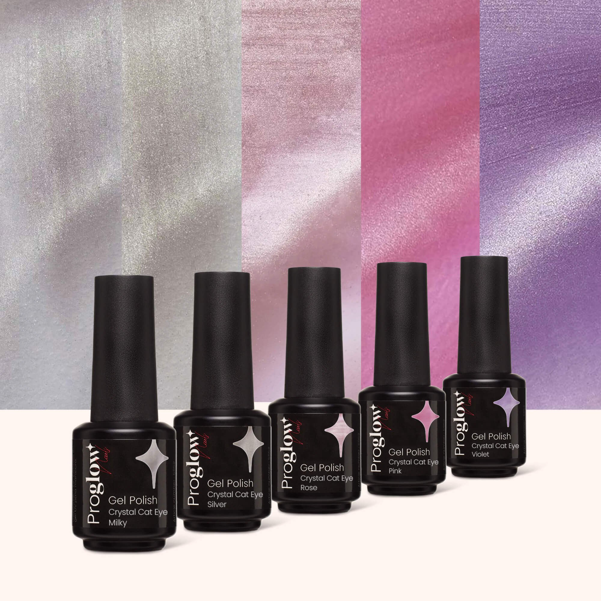 Zestaw lakierów hybrydowych Crystal Cat Eye
