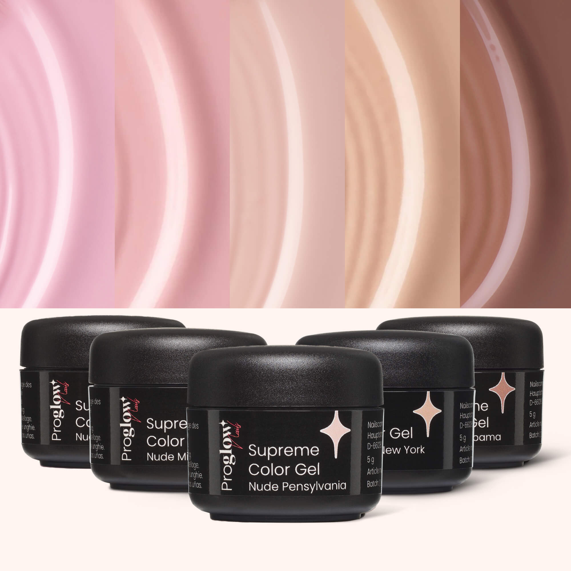 Zestaw żeli kolorowych Nude Color Gel