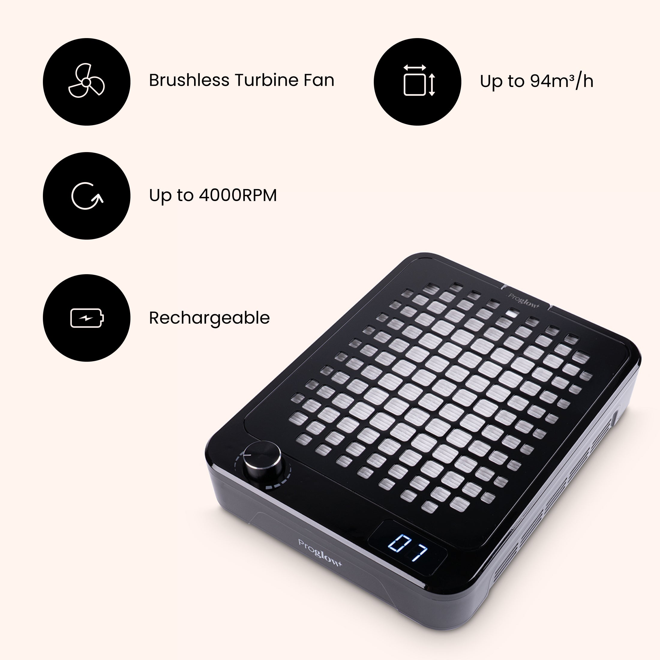 Proglow EasyGo Nail Dust Collector - bezprzewodowy