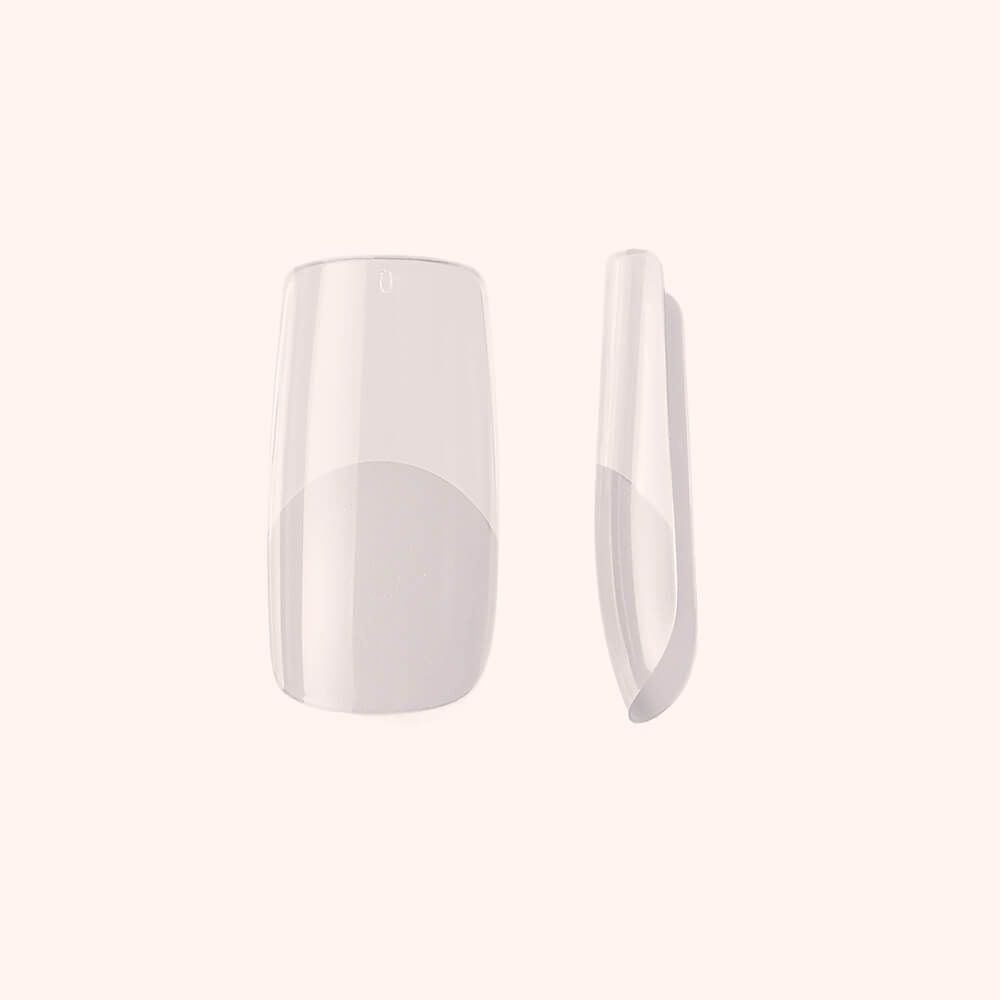 Soft Gel Nail Tips Half Buffed Square Shape 504