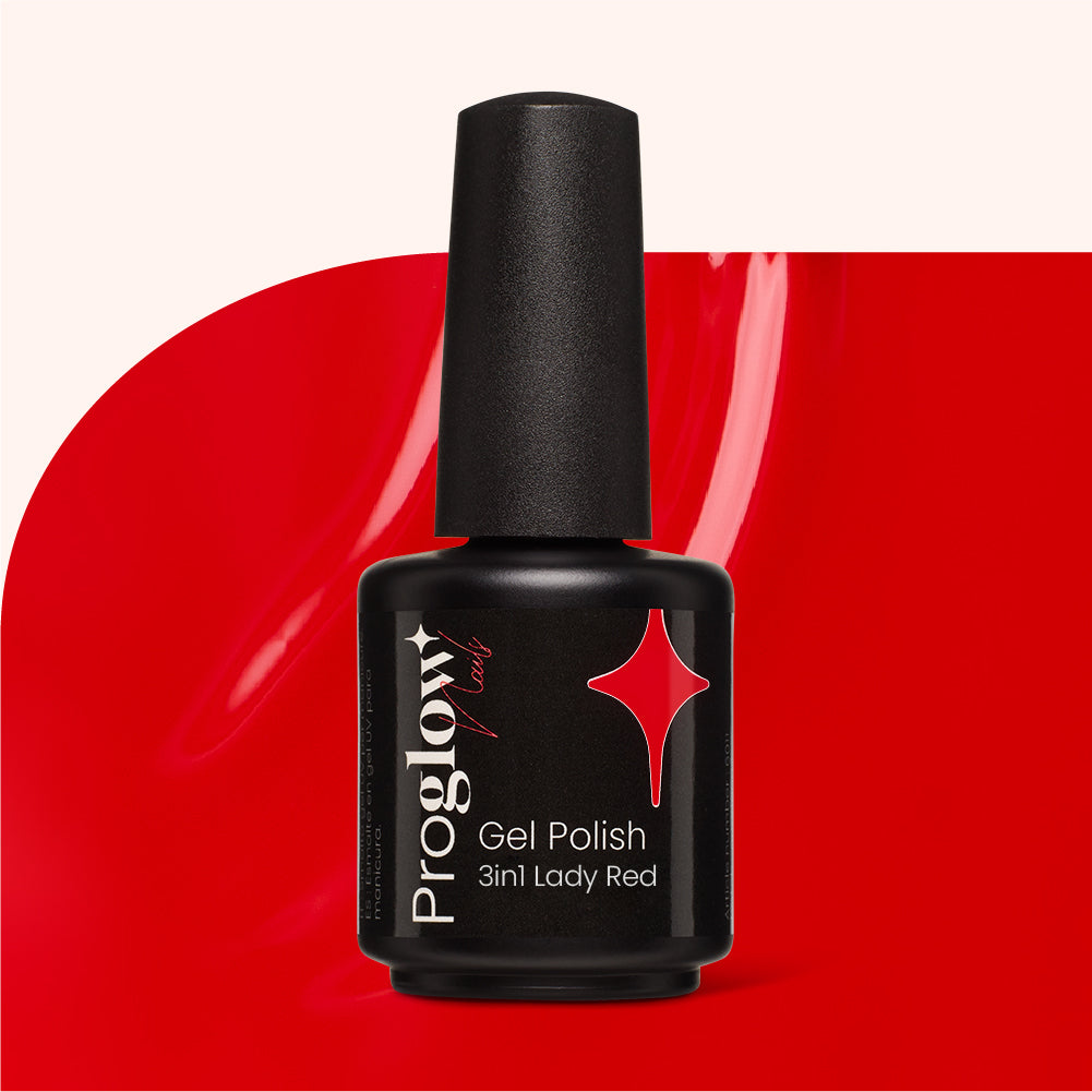 Gel Polish Shellac 3in1 No Wipe Lady Red