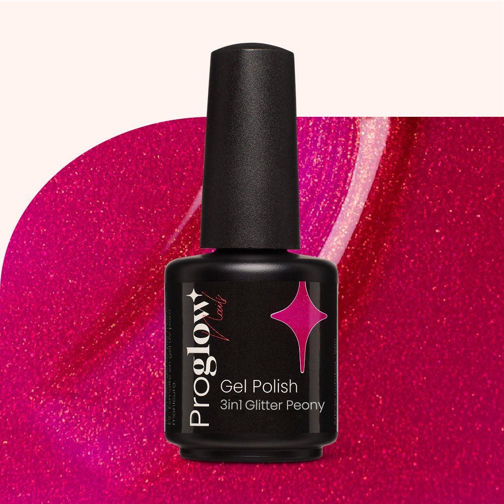 Lakier hybrydowy 3in1 No Wipe Glitter Peony