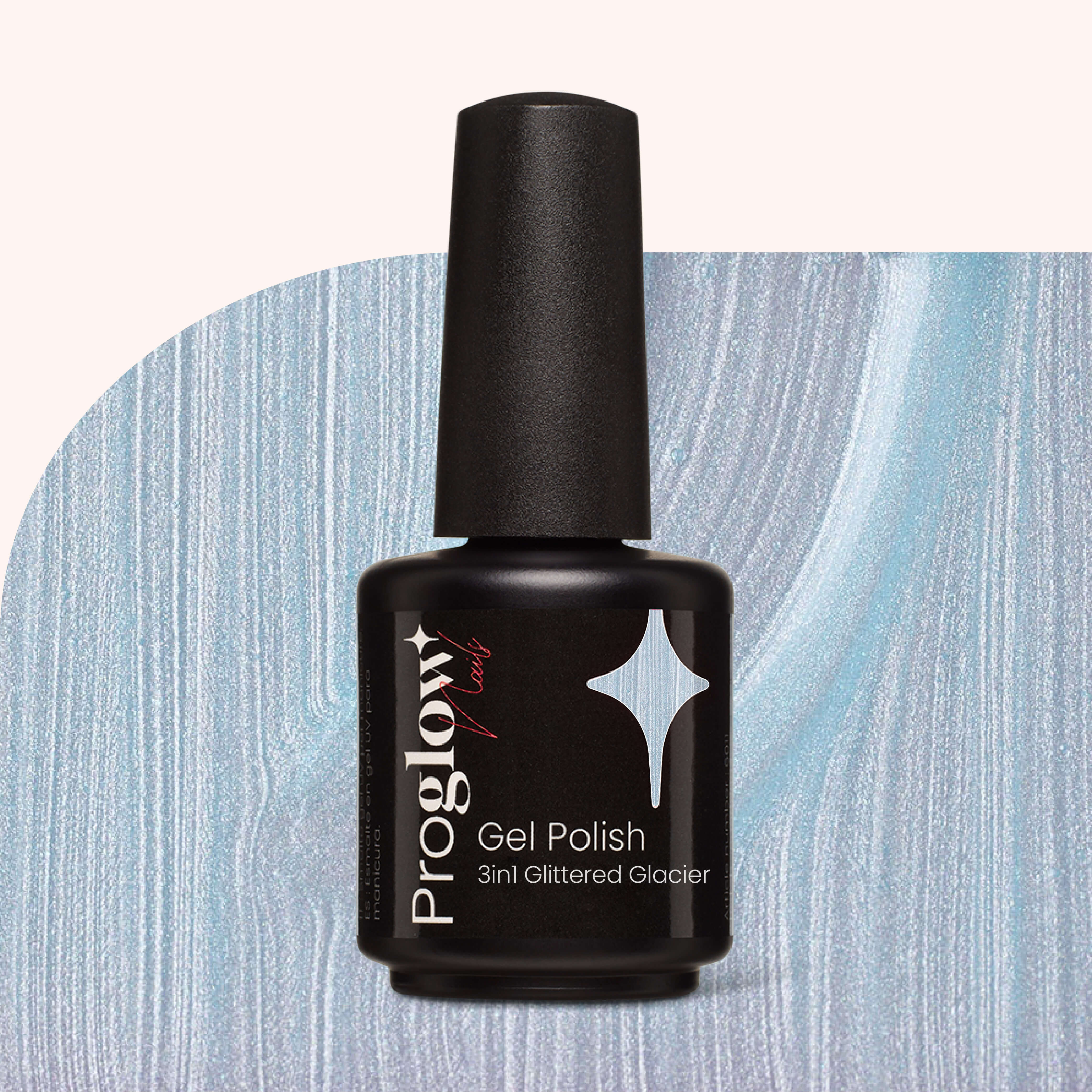 Gel Polish Shellac 3in1 No Wipe Glittered Glacier