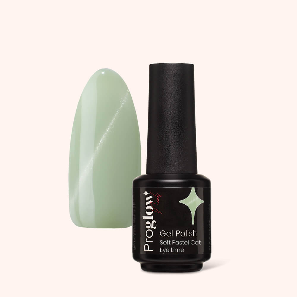 Lakier hybrydowy Soft Pastel Cat Eye Lime