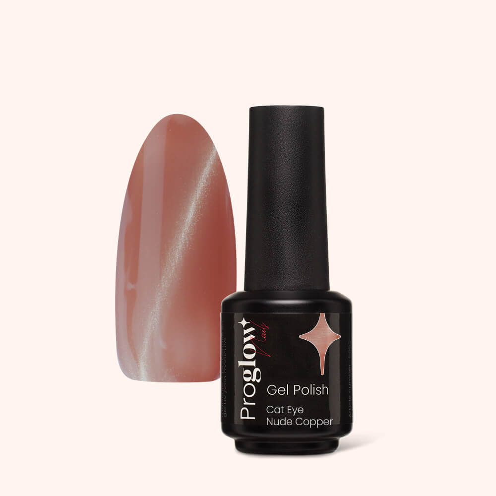 Lakier hybrydowy Cat Eye Nude Copper
