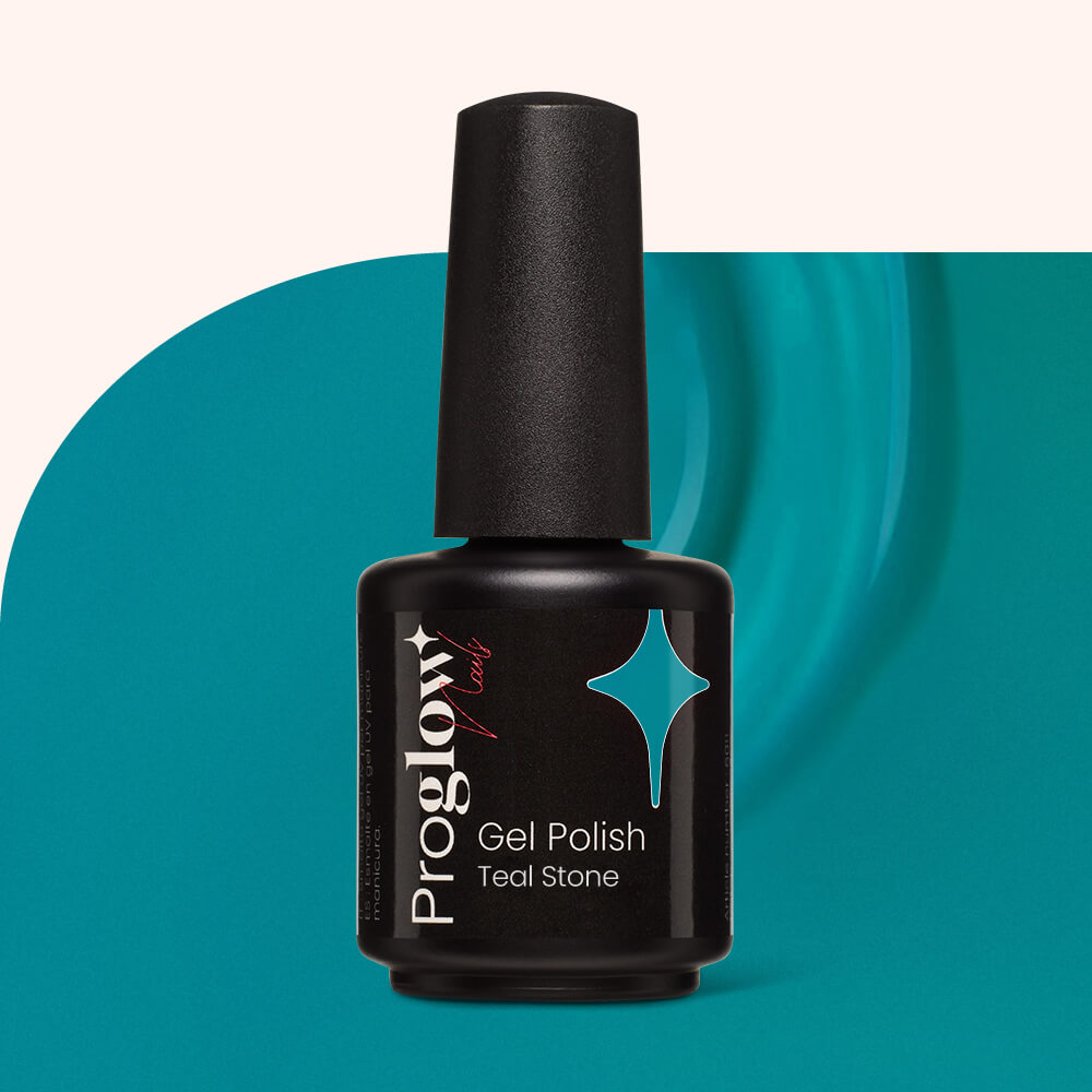 Gel Polish Shellac Teal Stone