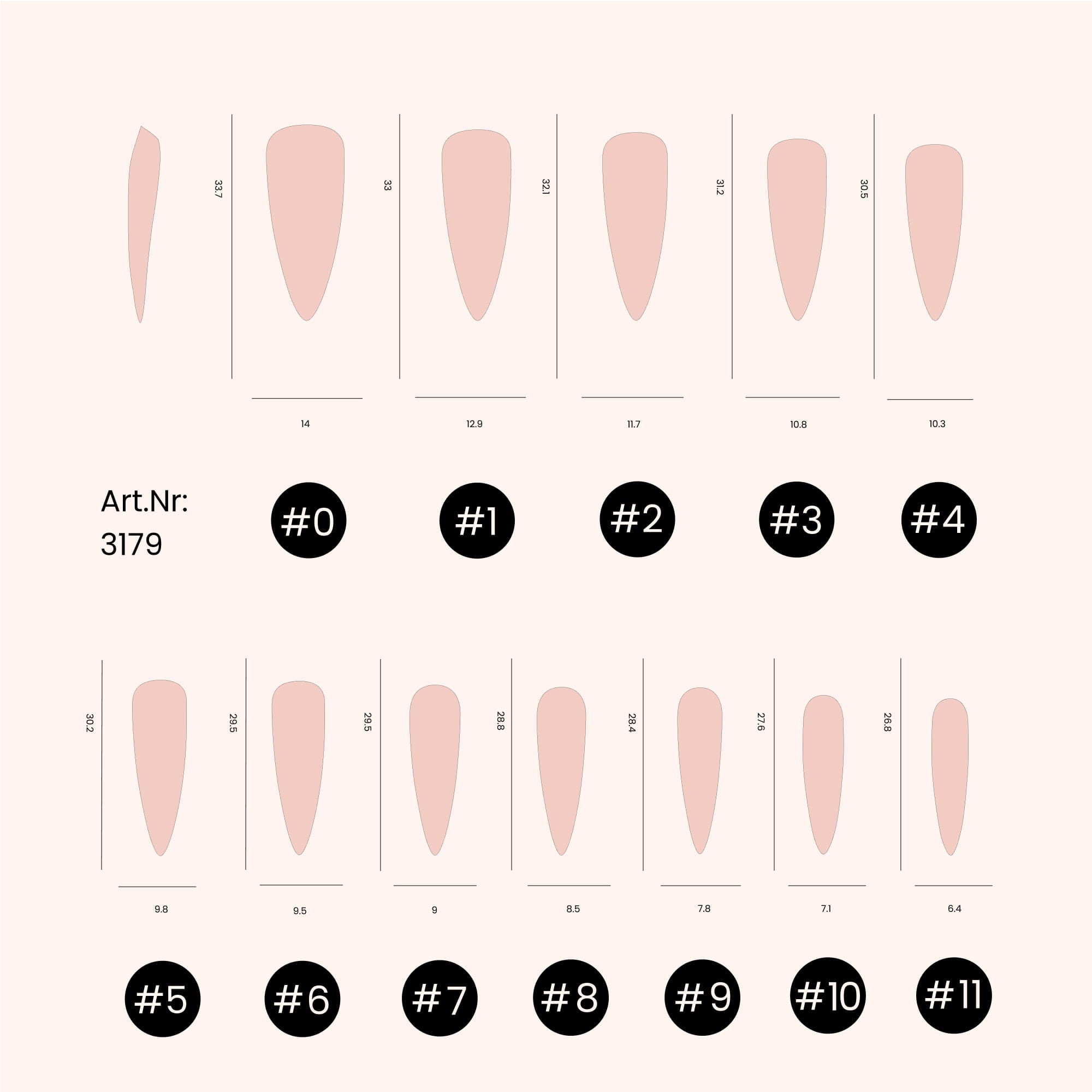 Tipsy Dual Form - Dual Tips Stiletto - 120 sztuk