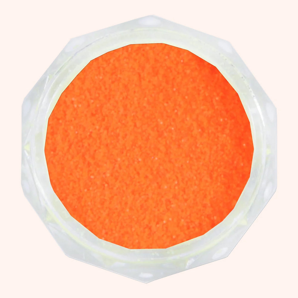 Fluorescent Sugar Glitter Powder Orange – neonowy puder typu sugar do Nail Art