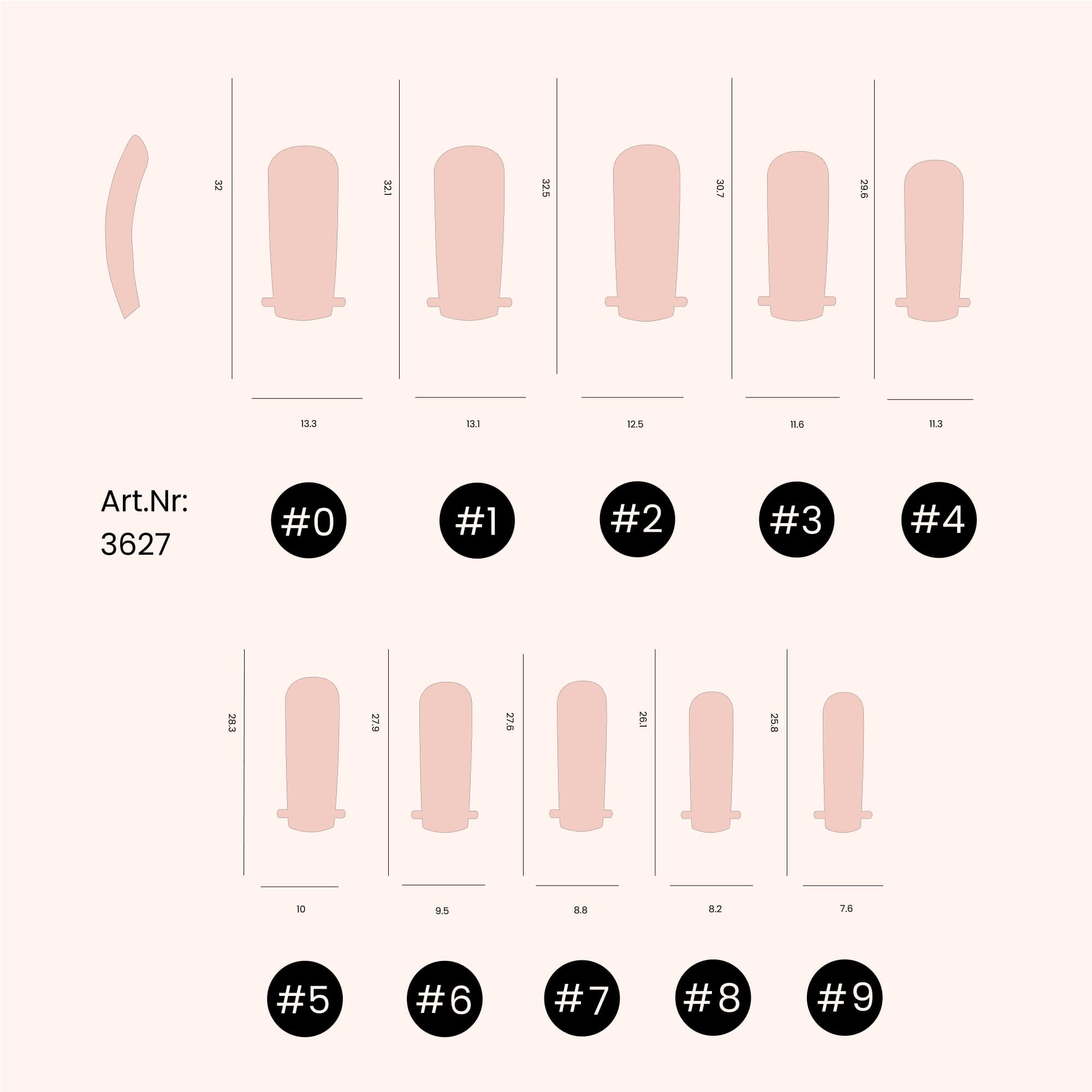 Tipsy Dual Form - Dual Tips Rounded Square - 120 szt.