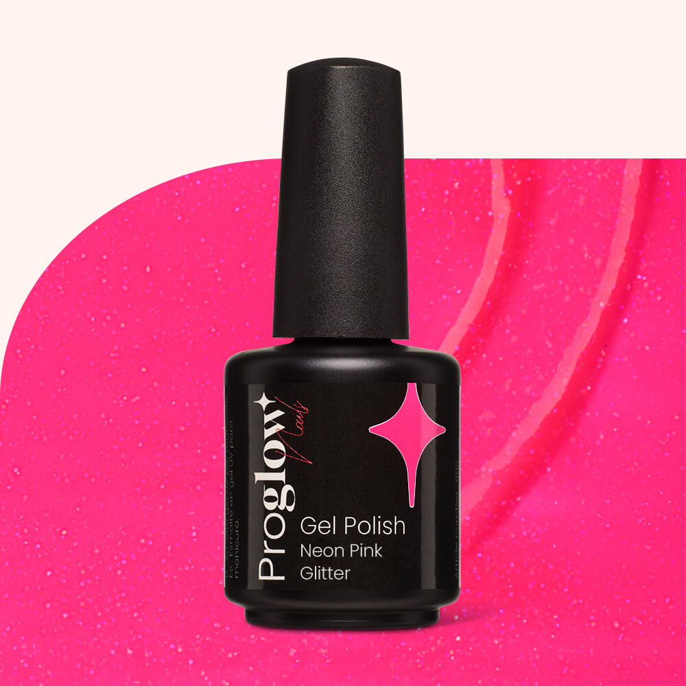 Lakier hybrydowy Neon Pink Glitter