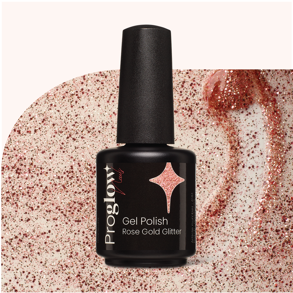 Lakier hybrydowy Rose Gold Glitter