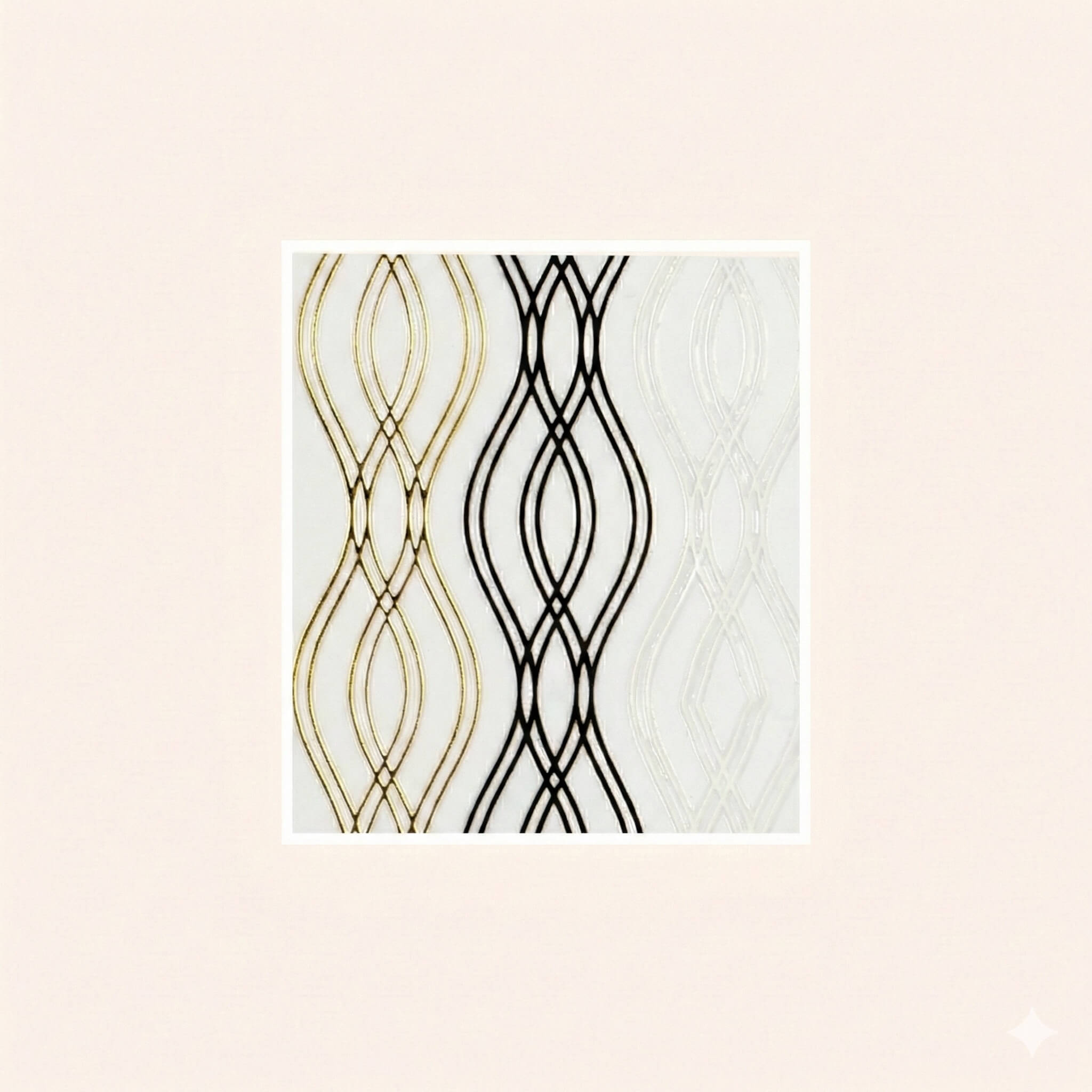 Nowoczesne naklejki na paznokcie Modern Sticker Wavy 1