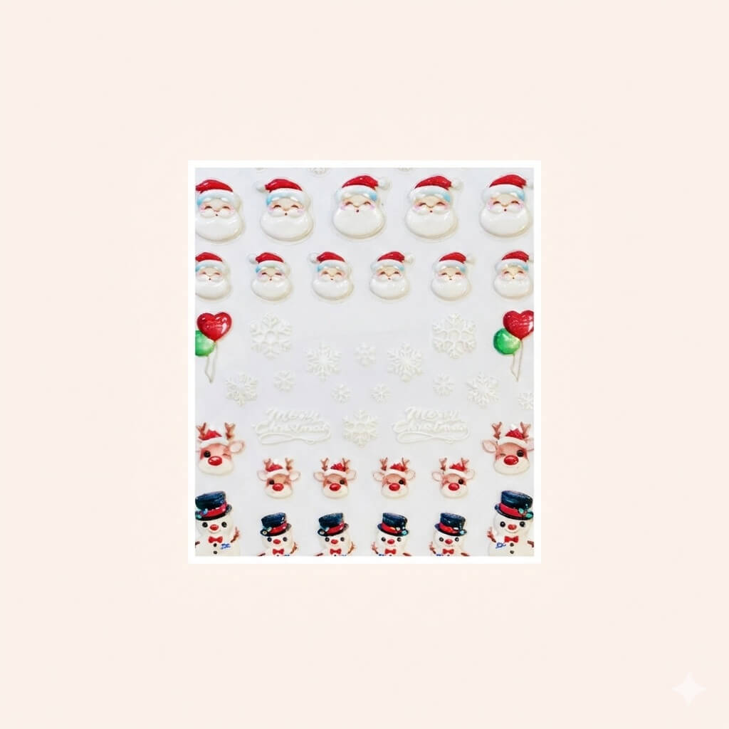Naklejki na paznokcie 5D Sticker Christmas 2