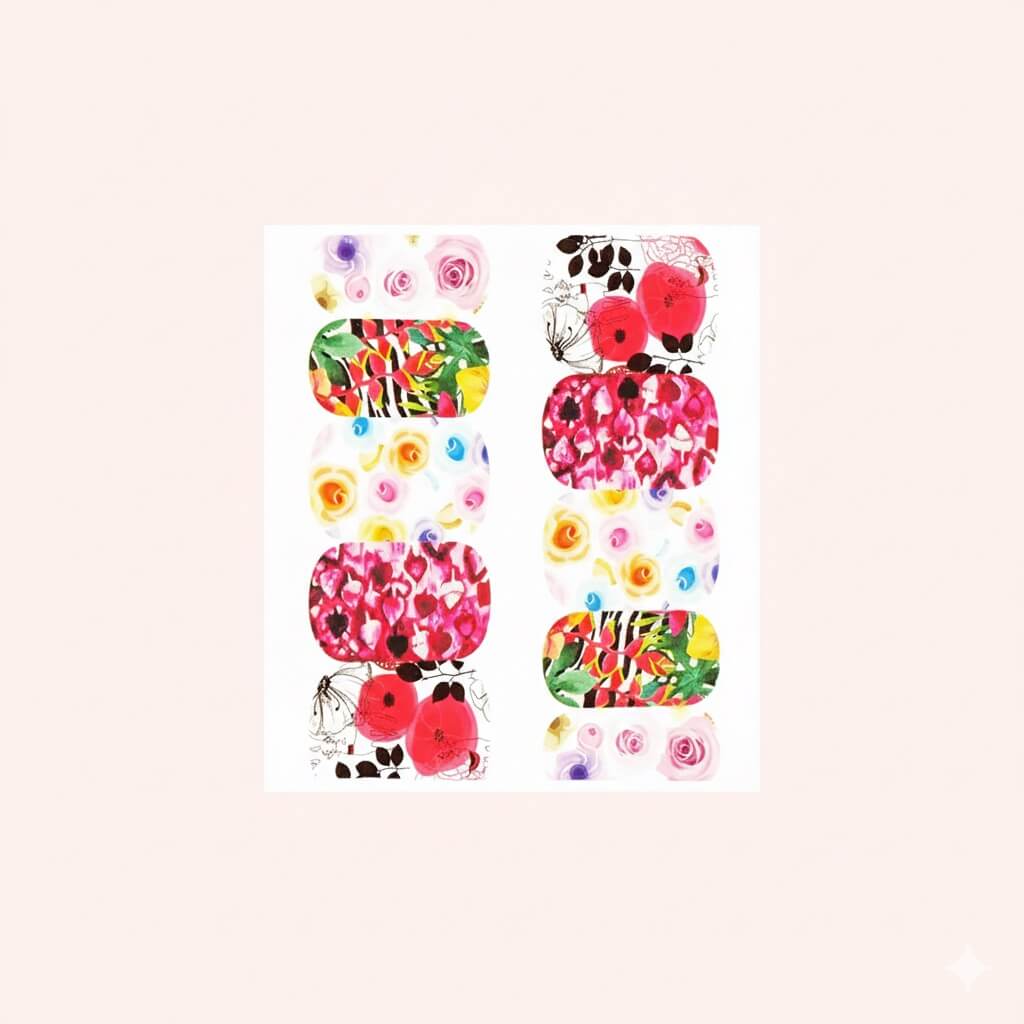Naklejki wodne na paznokcie Flowers 5