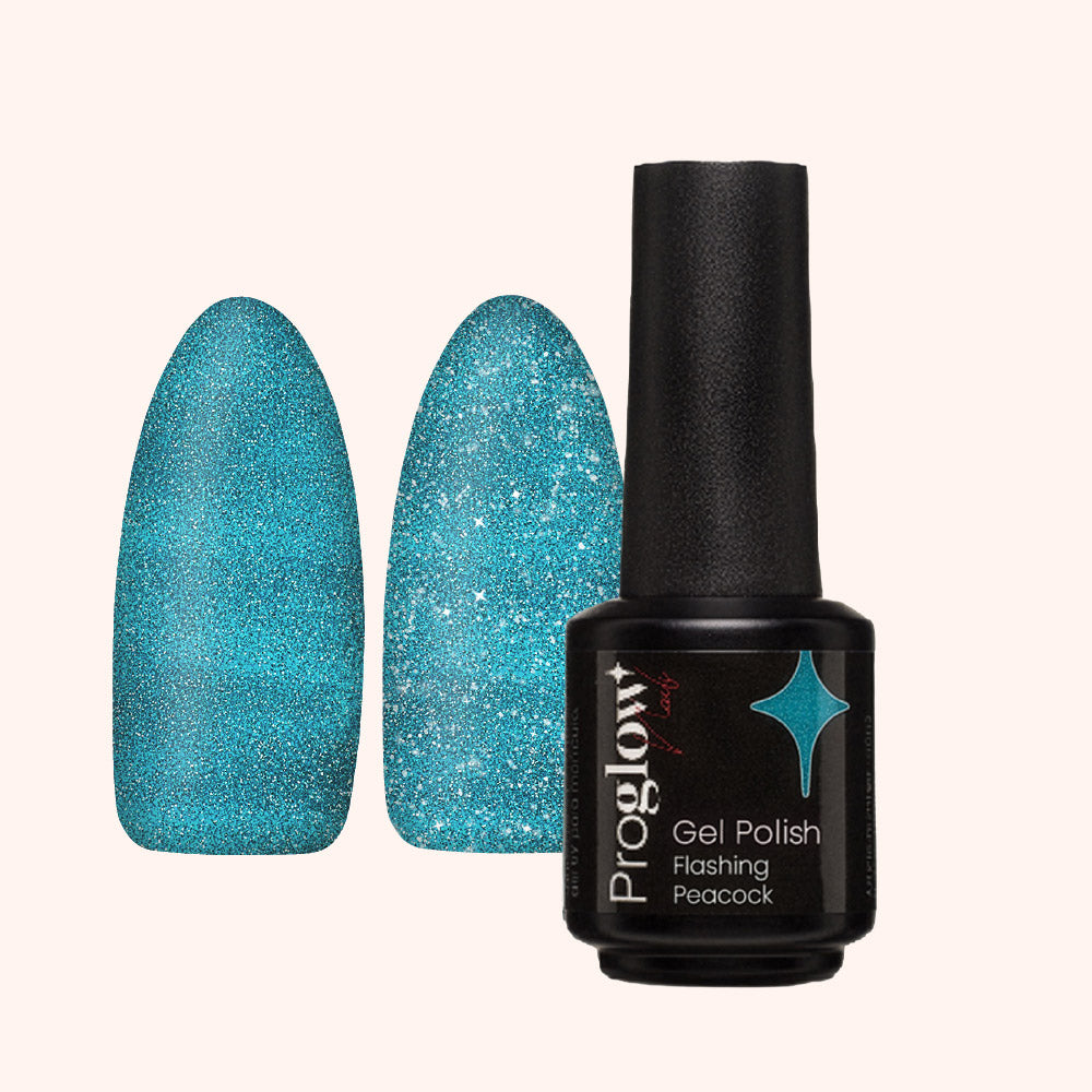 Lakier hybrydowy Gel Polish Flashing Blue Peacock