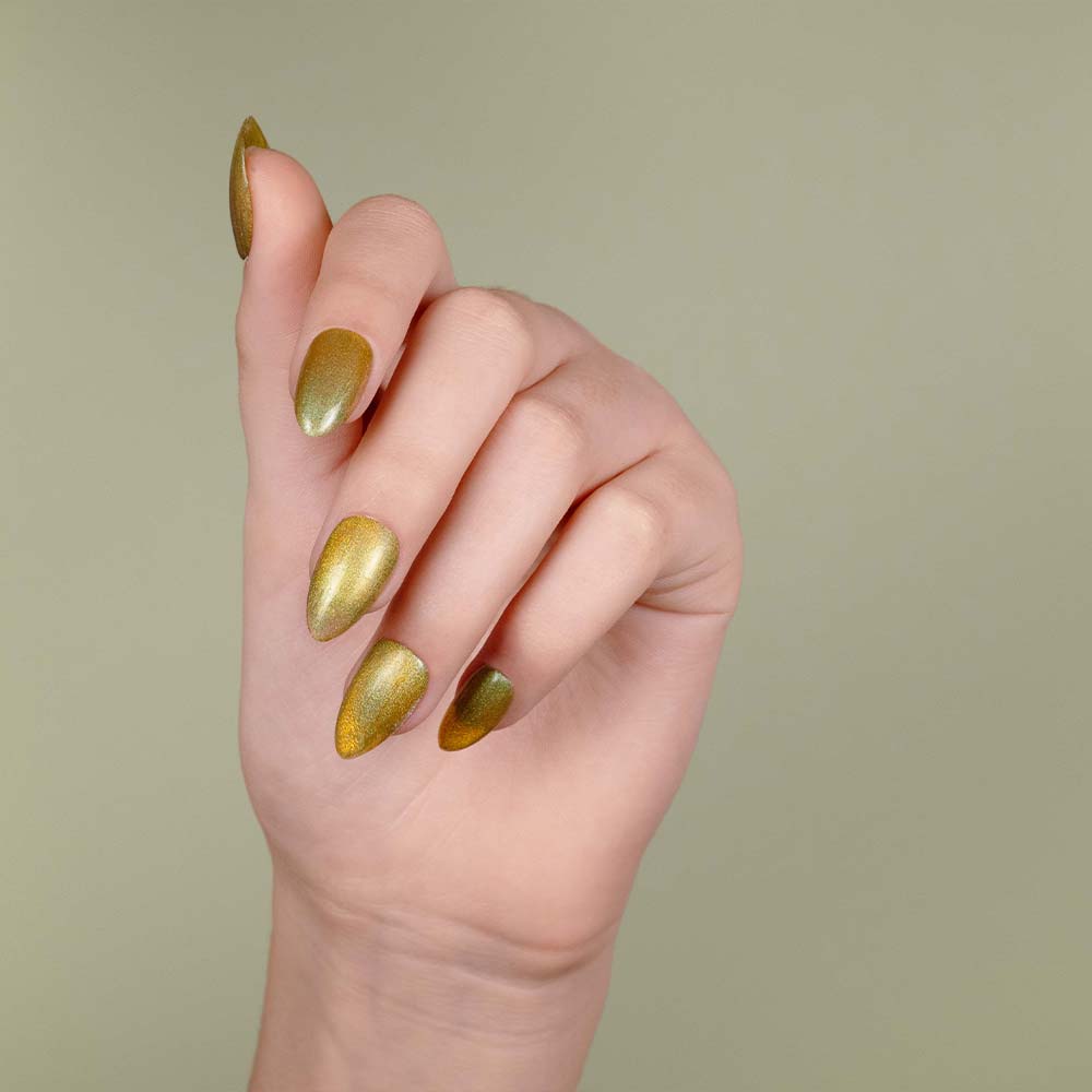 Lakier hybrydowy Cat Eye Golden Leafs