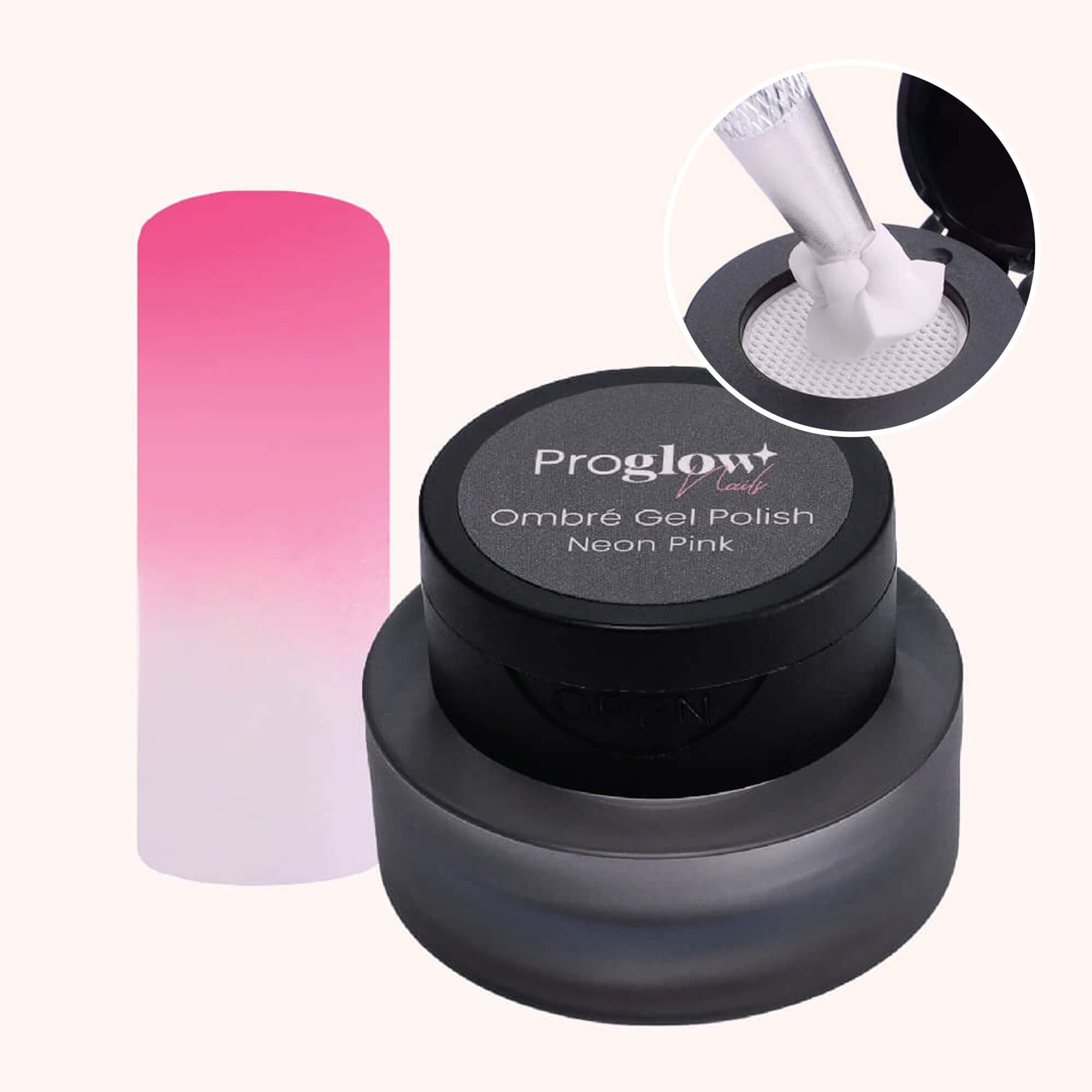 Lakier hybrydowy Ombré w słoiczku Neon Pink