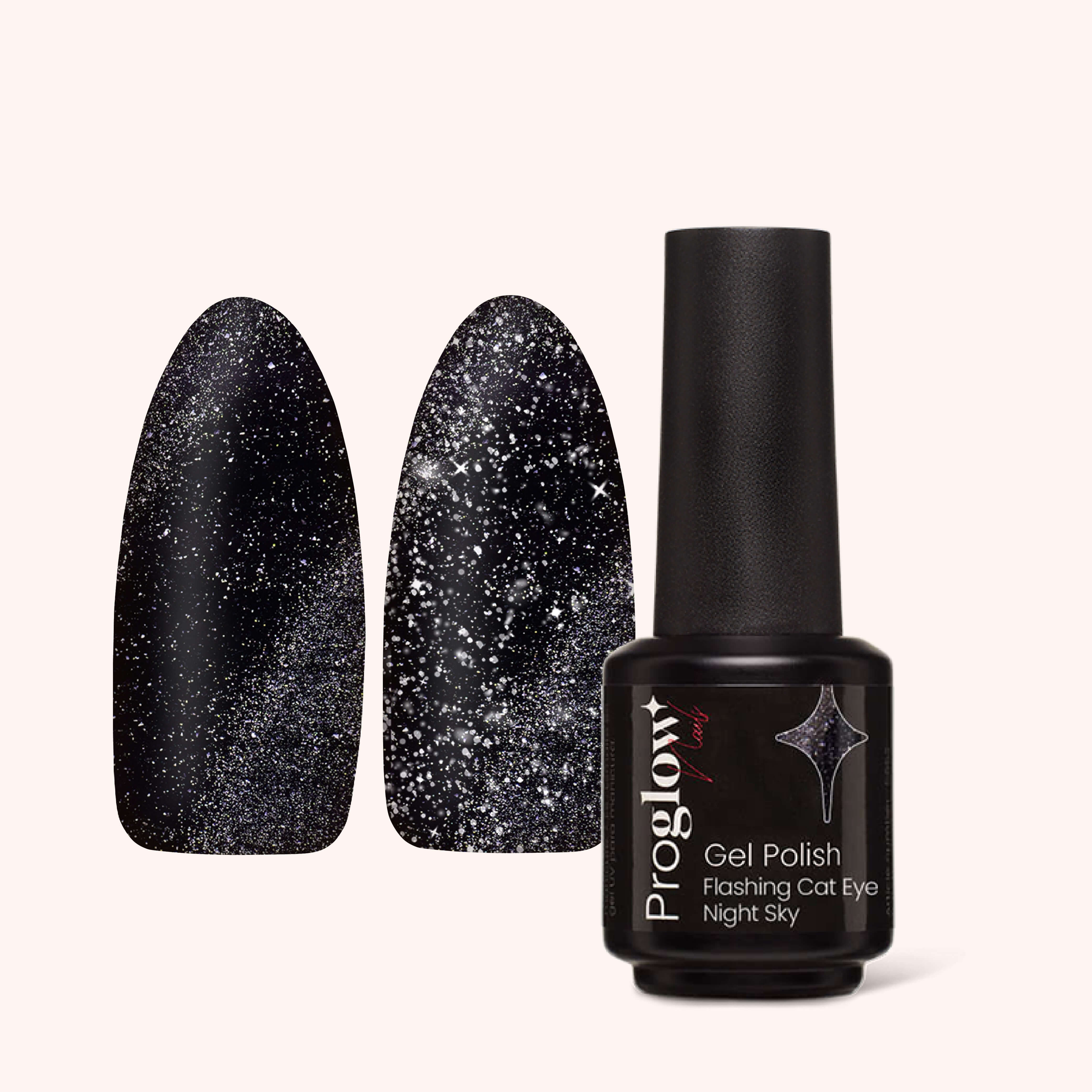 Gel Polish Shellac Flashing Cat Eye Night Sky