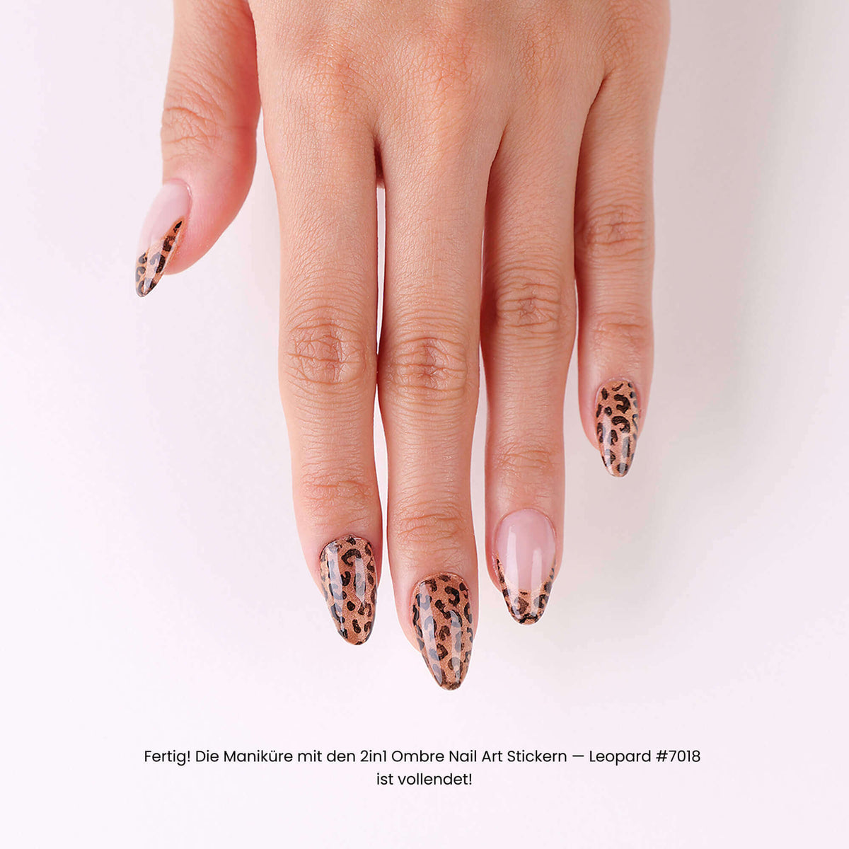 2in1 Ombre Nail Art Sticker - Heart