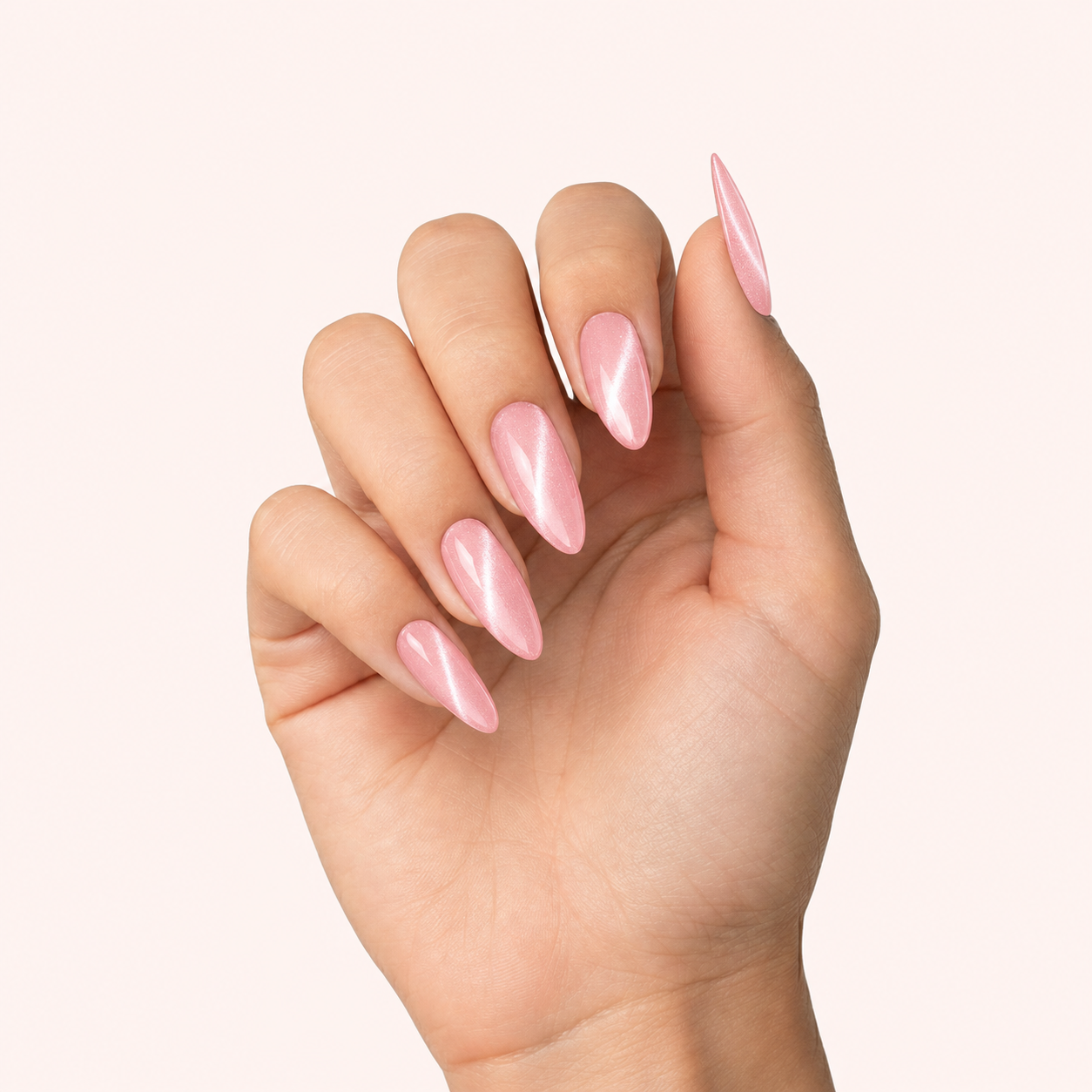 Lakier hybrydowy Soft Pastel Cat Eye Salmon