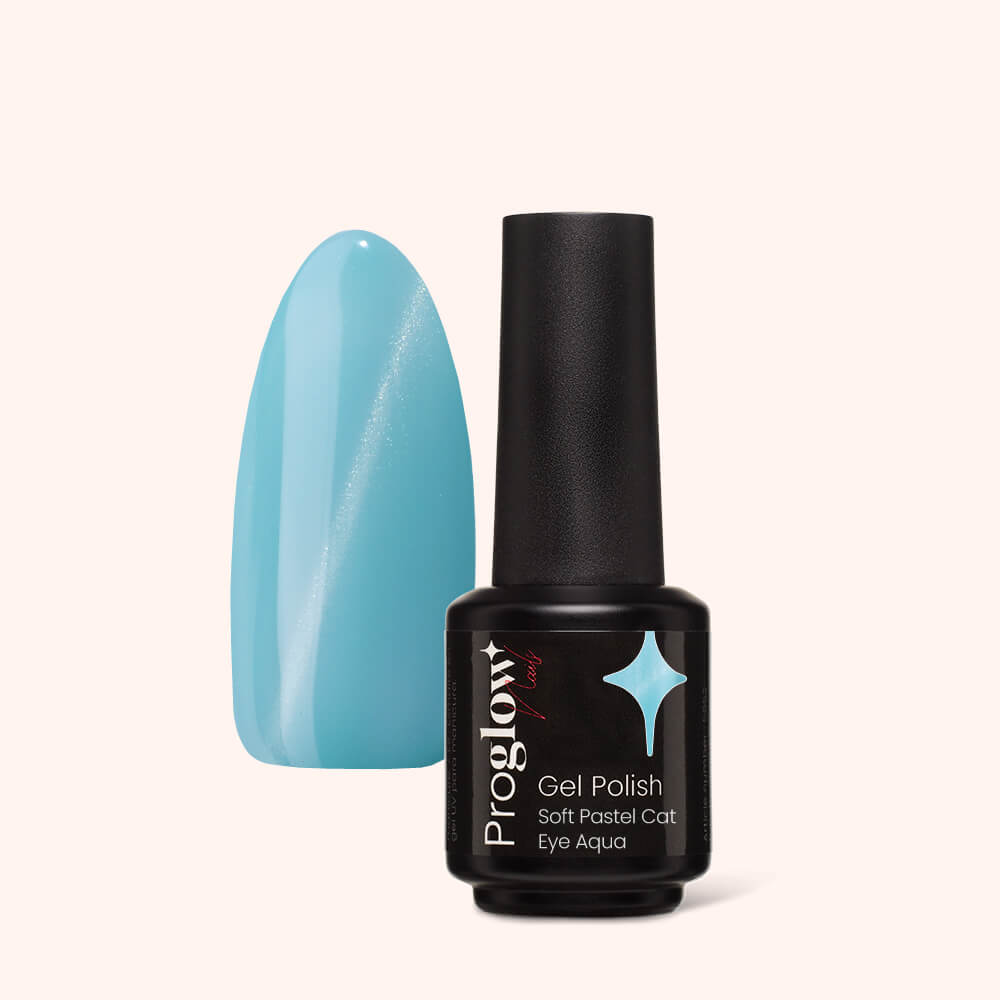 Lakier hybrydowy Soft Pastel Cat Eye Aqua